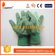 Canvas Cotton Dots on Palm Garden Safety Gloves Dcd204